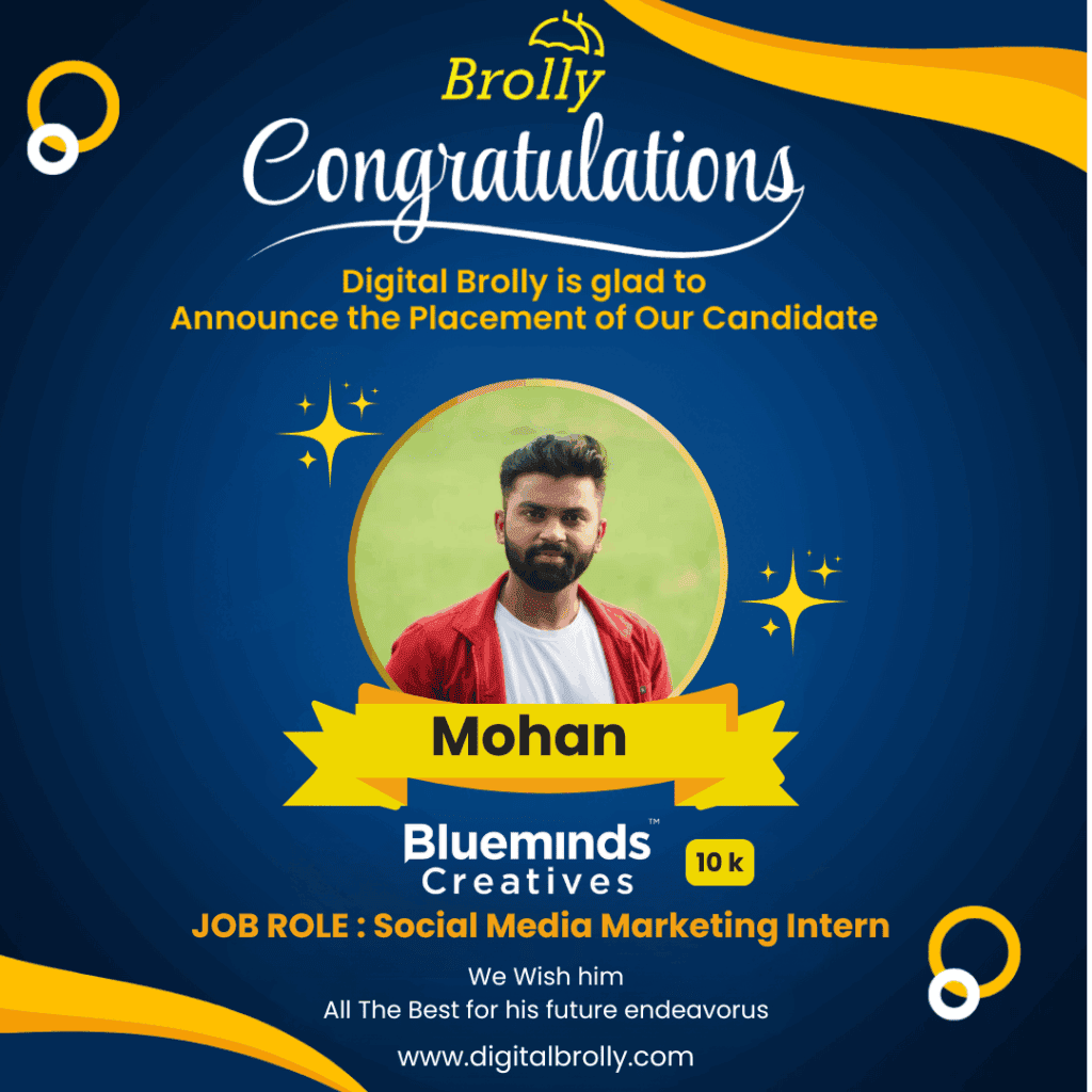 AI powered Digital marketing Course Student Placement - Mohan