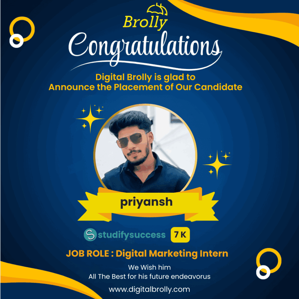 AI powered Digital marketing Course Student Placement - Priyansh
