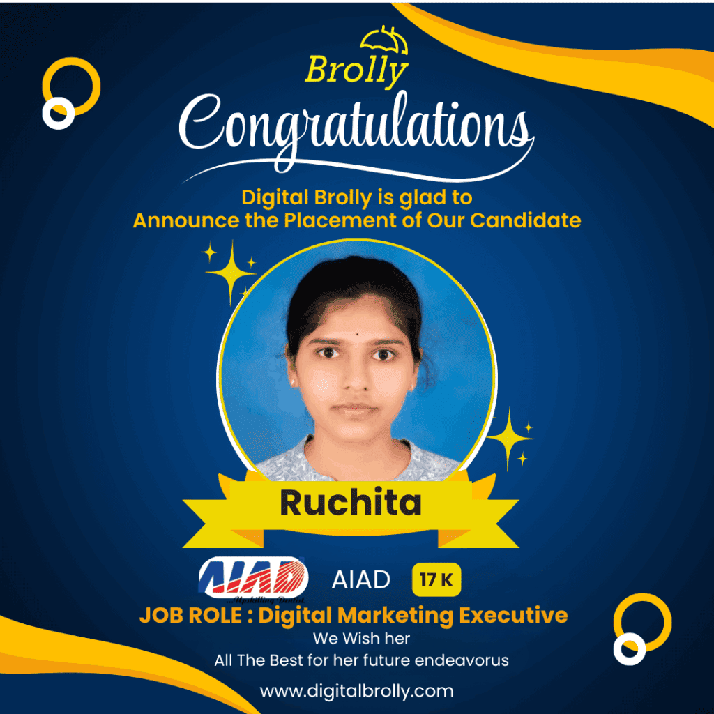 AI powered Digital marketing Course Student Placement - Ruchita