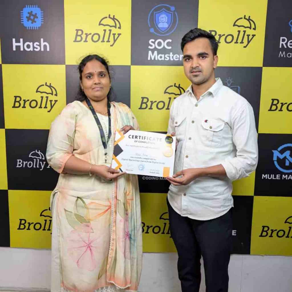 Digital Marketing Course in Warangal - Course Completion Certificate - Digital Brolly