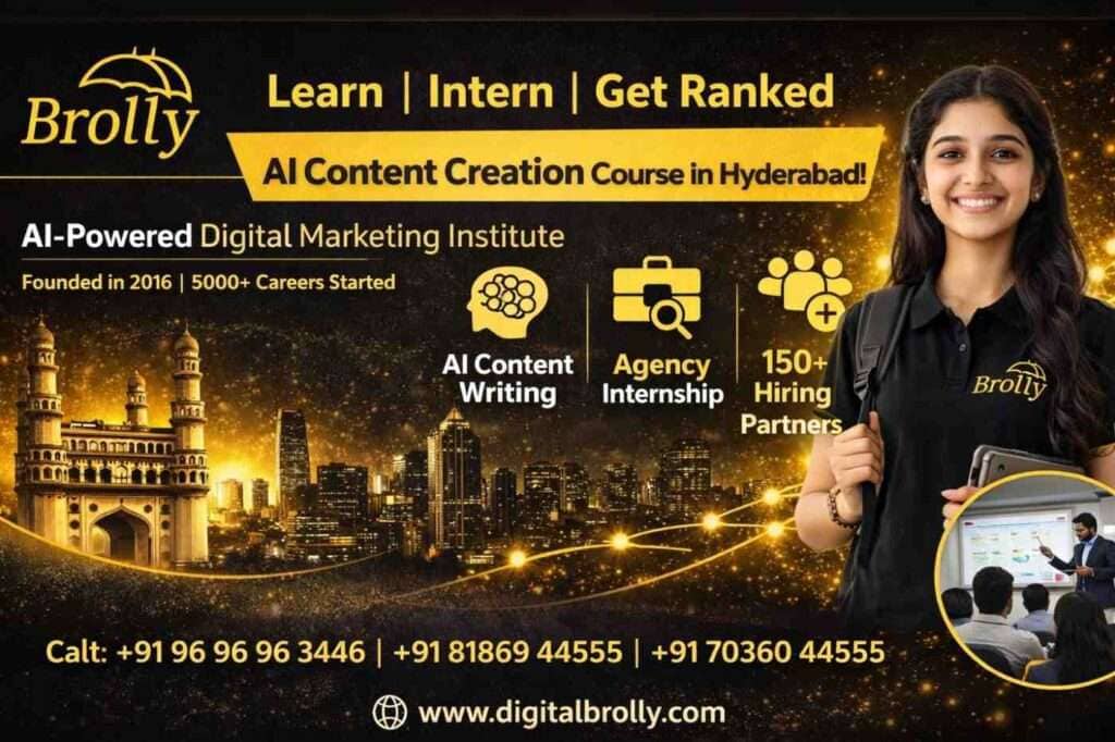 AI content course in Hyderabad at Digital Brolly