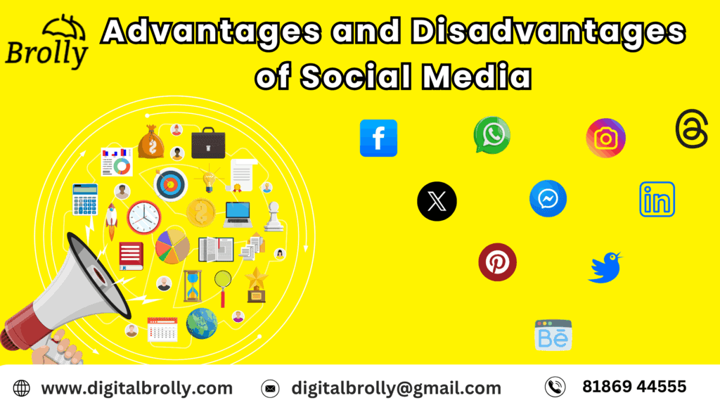 advantages and disadvantages of social media for businesses and users in digital marketing