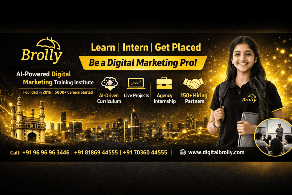 Digital Brolly - Best Digital Marketing Institute in Hyderabad Powered with AI