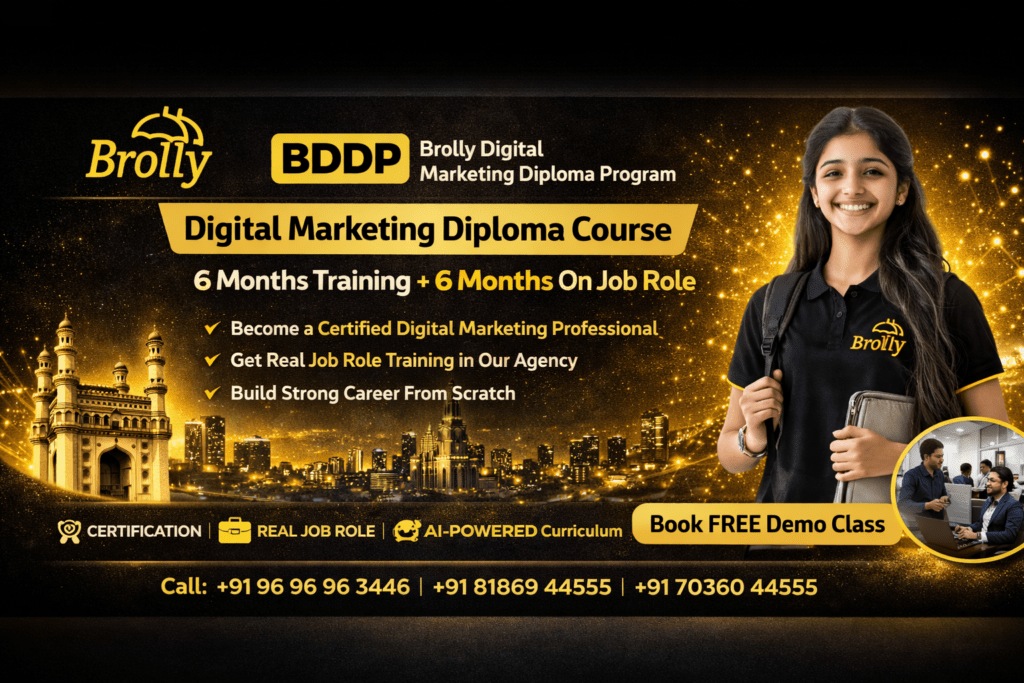 Digital Marketing Diploma Course with 6 months on job role