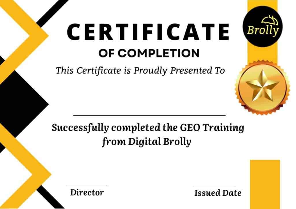 GEO Course in Hyderabad certification form digital brollyGEO Course in Hyderabad certification form digital brolly