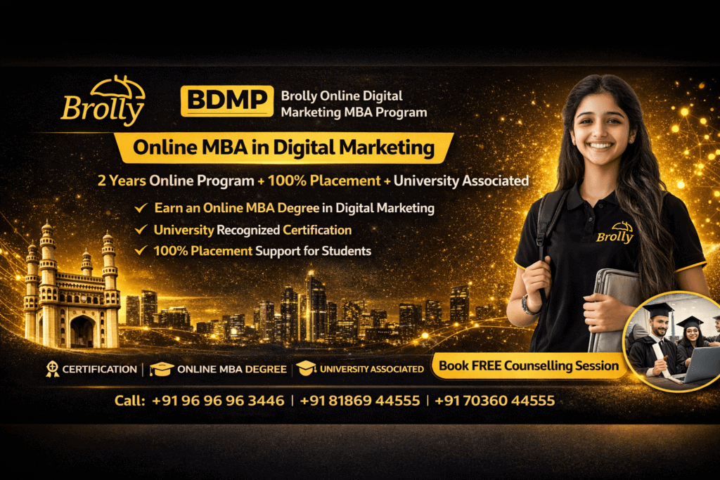 Online MBA in Digital Marketing in Hyderabad India - Digital Brolly