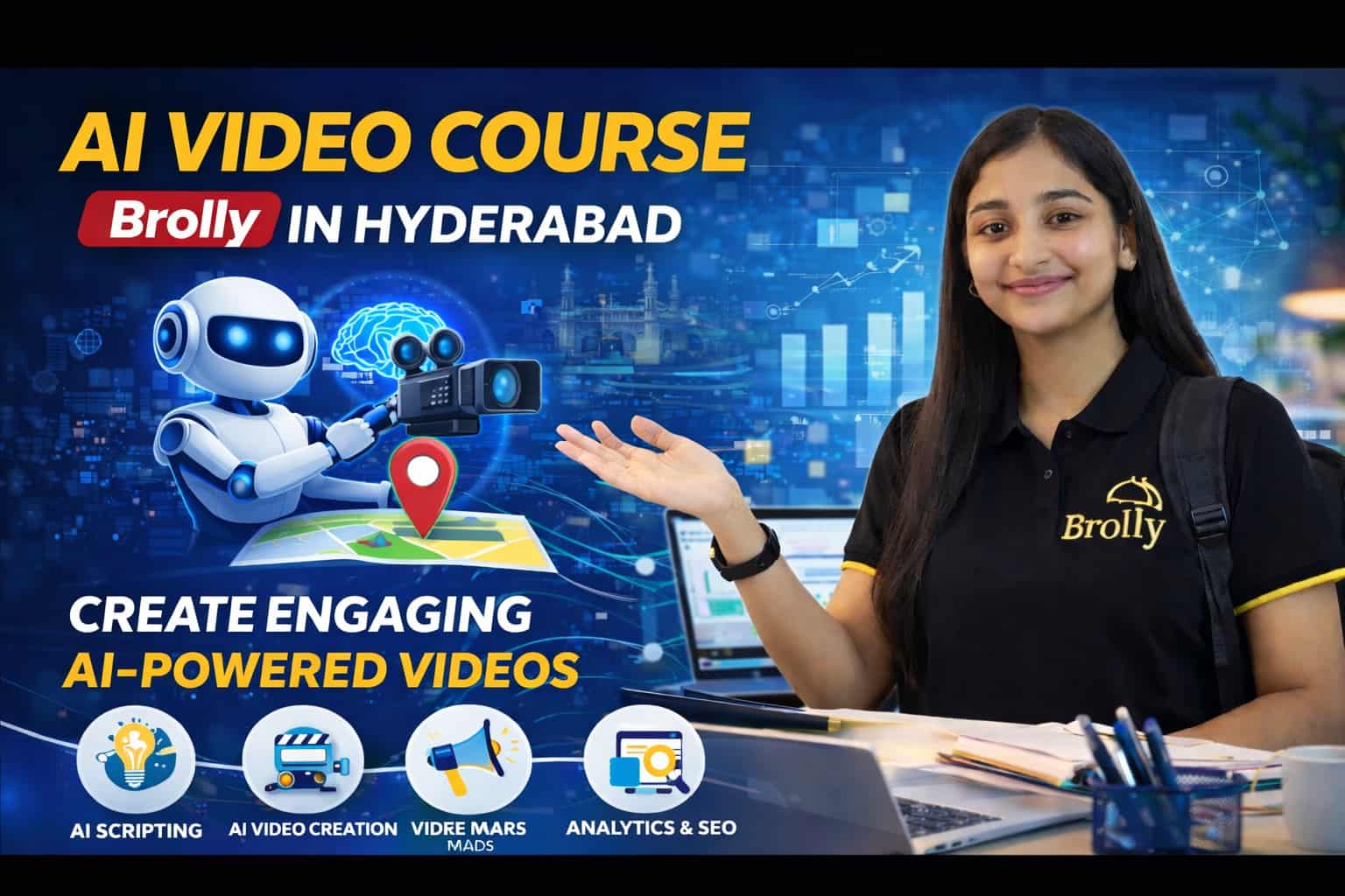 Promoting AI video course in Hyderabad