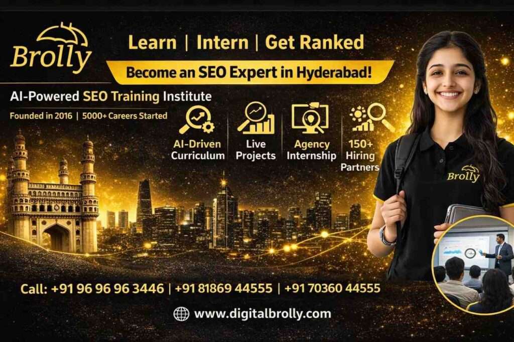 SEO course in Hyderabad at Digtal Brolly