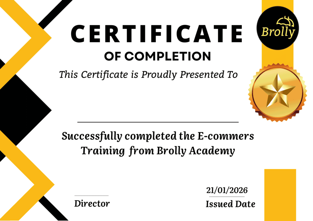 E-commmers Training In Hyderabad - Certificate