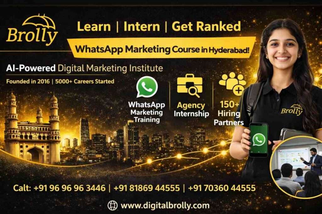 Whats App marketing course in Hyderabad at Digital Brolly