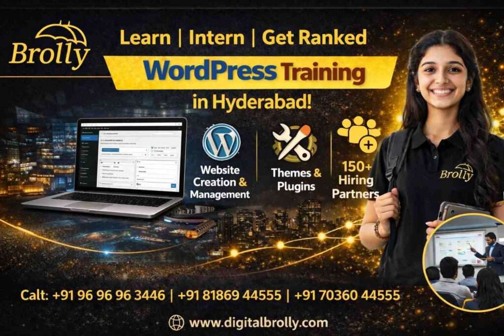 WordPress training in Hyderabad at Digital Brolly